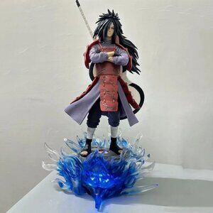 42cm Madara Uchiha Model Statue Action Figure Figurine Luminous Base - Naruto